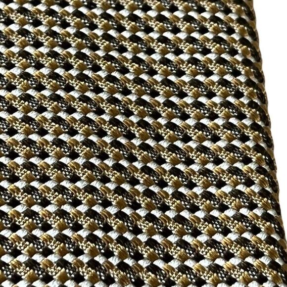 Jos A Bank Signature Collection Mens 100% Silk Gold Mens Neck Tie 59" x 4" - Picture 7 of 16